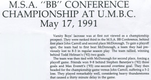 05-17-1991 - LaCrosse Championship UMBC